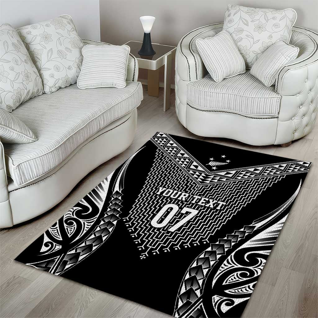 2025 Rugby Championship New Zealand Custom Area Rug Poutama Motifs - Polynesian Pride