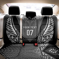 2025 Rugby Championship New Zealand Custom Back Car Seat Cover Poutama Motifs - Polynesian Pride