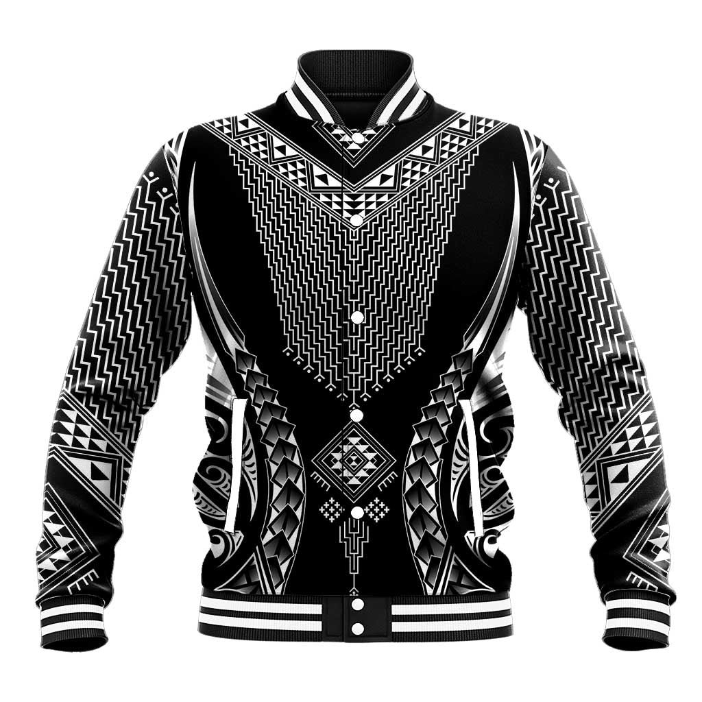 2025 Rugby Championship New Zealand Custom Baseball Jacket Poutama Motifs - Polynesian Pride