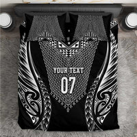2025 Rugby Championship New Zealand Custom Bedding Set Poutama Motifs - Polynesian Pride