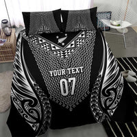 2025 Rugby Championship New Zealand Custom Bedding Set Poutama Motifs - Polynesian Pride