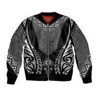 2025 Rugby Championship New Zealand Custom Bomber Jacket Poutama Motifs - Polynesian Pride