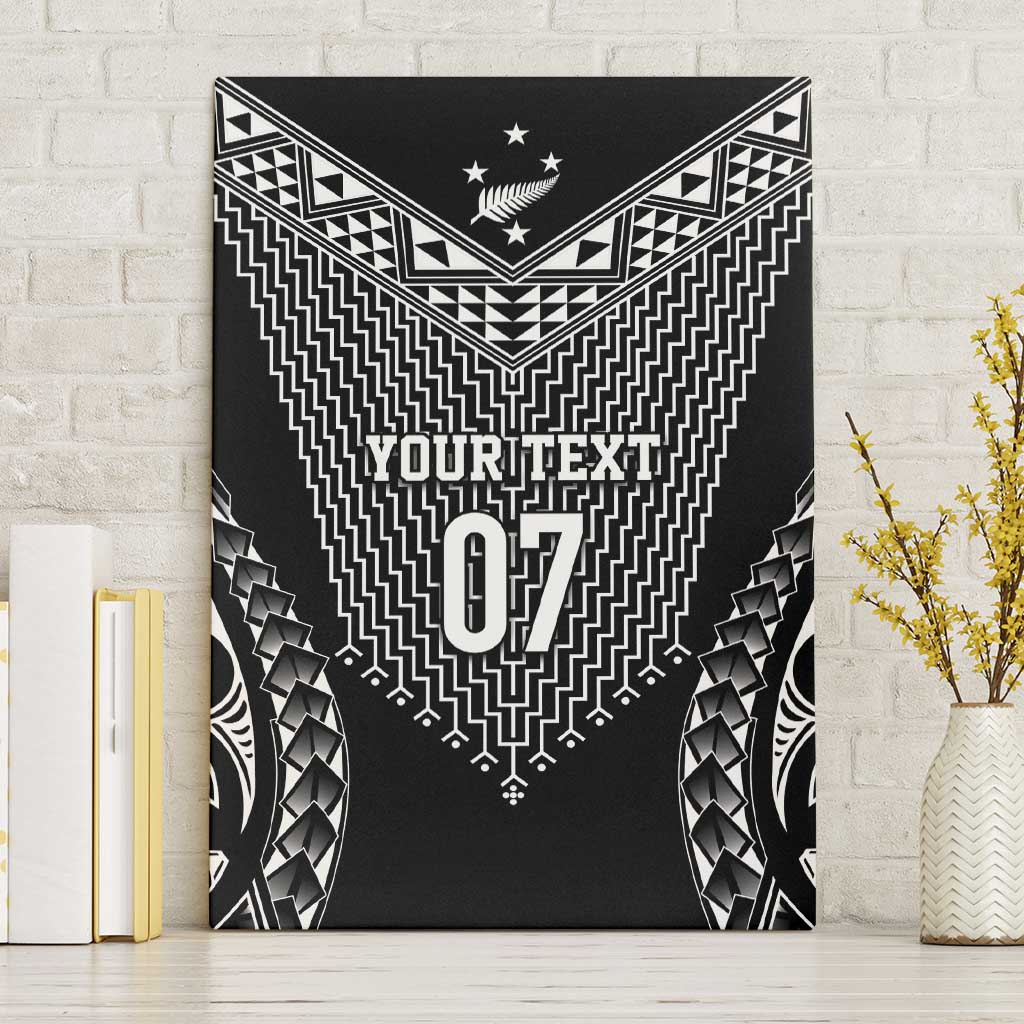2025 Rugby Championship New Zealand Custom Canvas Wall Art Poutama Motifs - Polynesian Pride