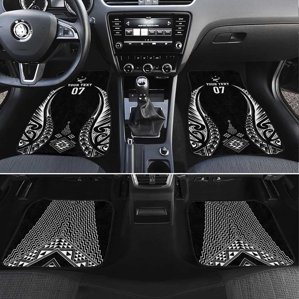 2025 Rugby Championship New Zealand Custom Car Mats Poutama Motifs - Polynesian Pride