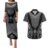 2025 Rugby Championship New Zealand Custom Couples Matching Puletasi and Hawaiian Shirt Poutama Motifs - Polynesian Pride