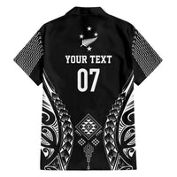 2025 Rugby Championship New Zealand Custom Family Matching Long Sleeve Bodycon Dress and Hawaiian Shirt Poutama Motifs - Polynesian Pride