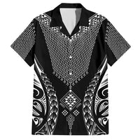 2025 Rugby Championship New Zealand Custom Family Matching Short Sleeve Bodycon Dress and Hawaiian Shirt Poutama Motifs - Polynesian Pride