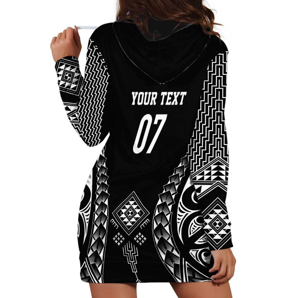 2025 Rugby Championship New Zealand Custom Hoodie Dress Poutama Motifs - Polynesian Pride