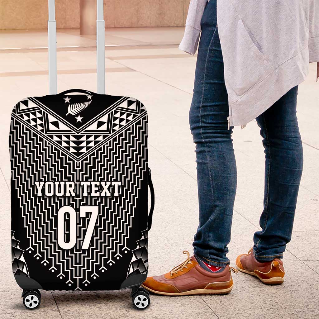 2025 Rugby Championship New Zealand Custom Luggage Cover Poutama Motifs - Polynesian Pride