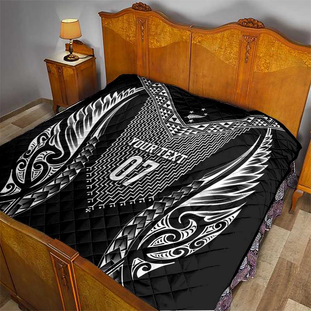 2025 Rugby Championship New Zealand Custom Quilt Poutama Motifs - Polynesian Pride
