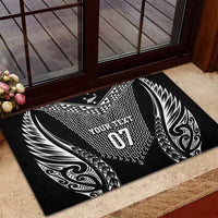 2025 Rugby Championship New Zealand Custom Rubber Doormat Poutama Motifs - Polynesian Pride