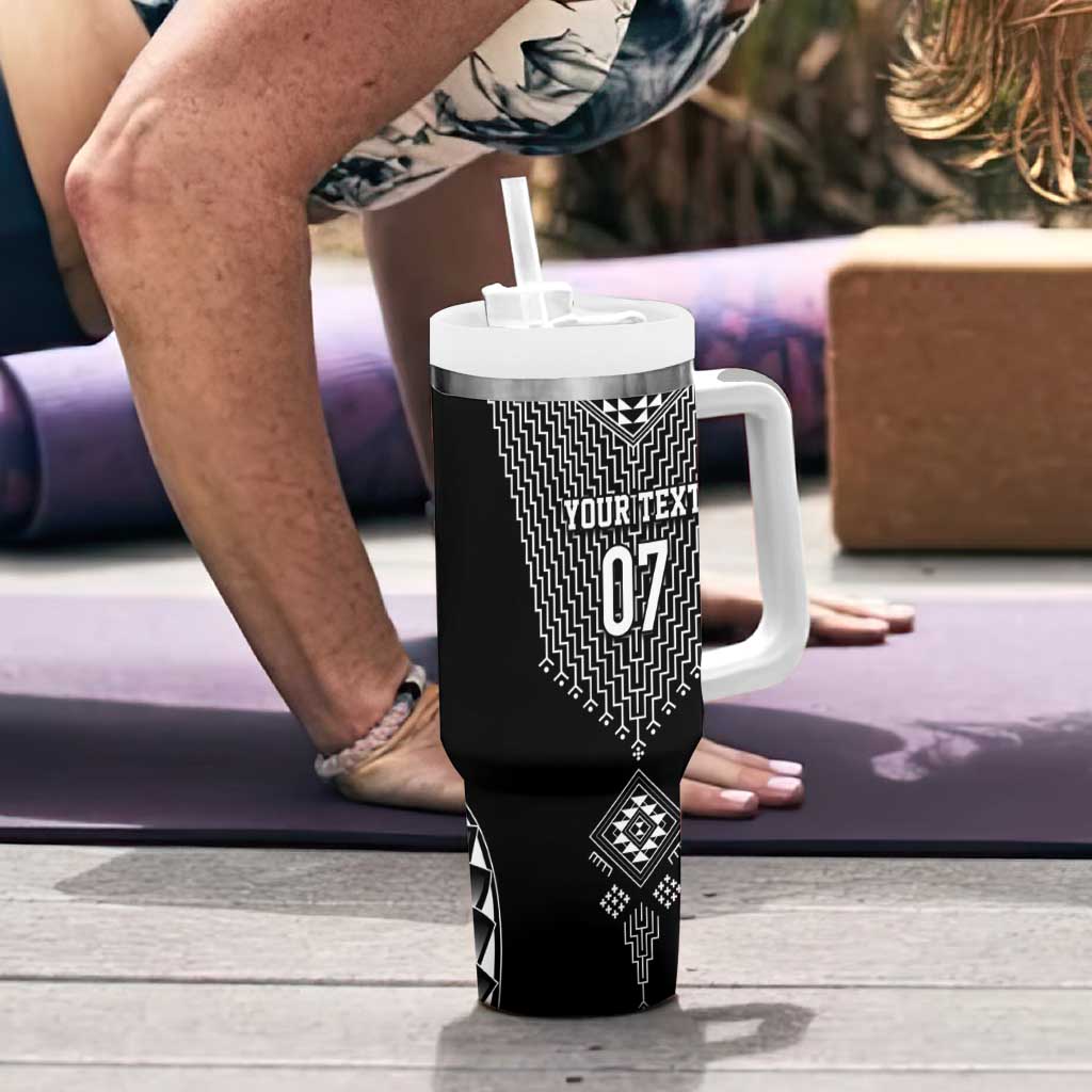 2025 Rugby Championship New Zealand Custom Tumbler With Handle Poutama Motifs - Polynesian Pride