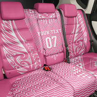 2025 Rugby Championship New Zealand Custom Back Car Seat Cover Poutama Motifs - Pink Out - Polynesian Pride