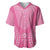 2025 Rugby Championship New Zealand Custom Baseball Jersey Poutama Motifs - Pink Out - Polynesian Pride