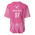 2025 Rugby Championship New Zealand Custom Baseball Jersey Poutama Motifs - Pink Out - Polynesian Pride