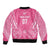 2025 Rugby Championship New Zealand Custom Bomber Jacket Poutama Motifs - Pink Out - Polynesian Pride