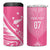 2025 Rugby Championship New Zealand Custom 4 in 1 Can Cooler Tumbler Poutama Motifs - Pink Out - Polynesian Pride