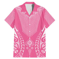 2025 Rugby Championship New Zealand Custom Family Matching Mermaid Dress and Hawaiian Shirt Poutama Motifs - Pink Out - Polynesian Pride