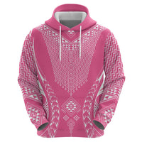 2025 Rugby Championship New Zealand Custom Hoodie Poutama Motifs - Pink Out - Polynesian Pride
