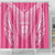 2025 Rugby Championship New Zealand Custom Shower Curtain Poutama Motifs - Pink Out - Polynesian Pride