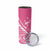 2025 Rugby Championship New Zealand Custom Skinny Tumbler Poutama Motifs - Pink Out - Polynesian Pride