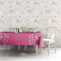 2025 Rugby Championship New Zealand Custom Tablecloth Poutama Motifs - Pink Out - Polynesian Pride