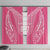 2025 Rugby Championship New Zealand Custom Window Curtain Poutama Motifs - Pink Out - Polynesian Pride