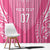 2025 Rugby Championship New Zealand Custom Window Curtain Poutama Motifs - Pink Out - Polynesian Pride