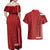 Samoa FAST Siapo Couples Matching Off Shoulder Maxi Dress and Hawaiian Shirt Tatau-Ulafala Vines - Polynesian Pride