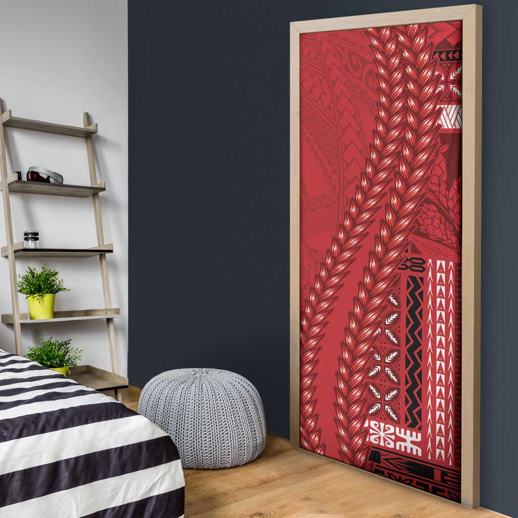 Samoa FAST Siapo Door Cover Tatau-Ulafala Vines - Polynesian Pride