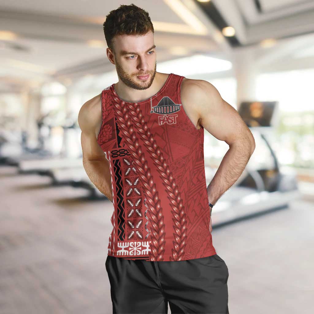 Samoa FAST Siapo Men Tank Top Tatau-Ulafala Vines - Polynesian Pride