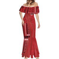 Samoa FAST Siapo Mermaid Dress Tatau-Ulafala Vines - Polynesian Pride