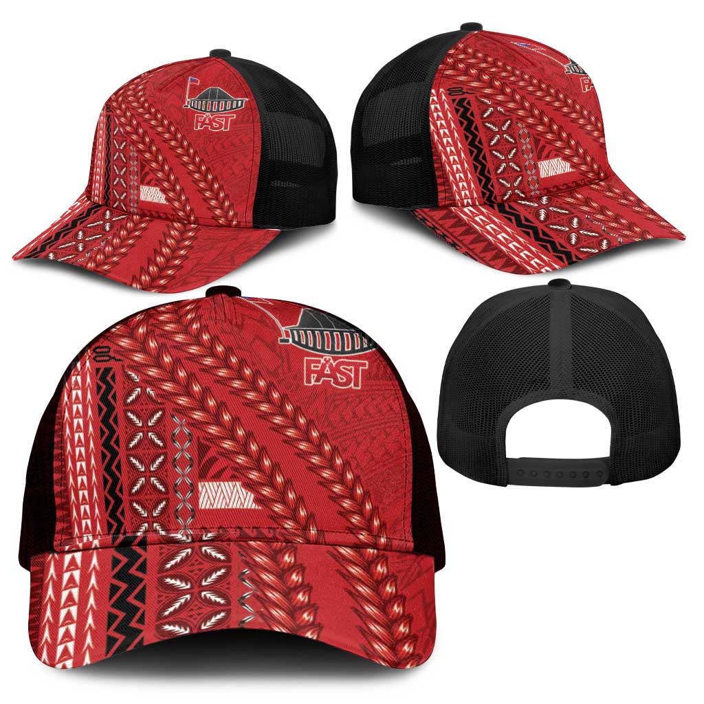 Samoa FAST Siapo Mesh Trucker Cap Tatau-Ulafala Vines - Polynesian Pride