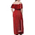 Samoa FAST Siapo Off Shoulder Maxi Dress Tatau-Ulafala Vines - Polynesian Pride