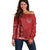 Samoa FAST Siapo Off Shoulder Sweater Tatau-Ulafala Vines - Polynesian Pride