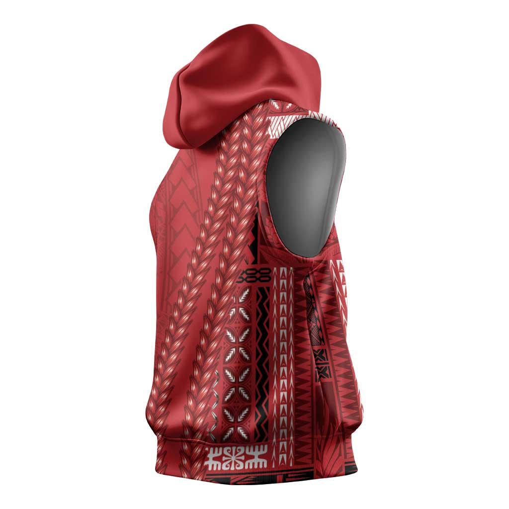 Samoa FAST Siapo Sleeveless Hoodie Tatau-Ulafala Vines - Polynesian Pride