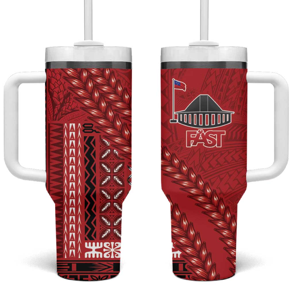 Samoa FAST Siapo Tumbler With Handle Tatau-Ulafala Vines - Polynesian Pride