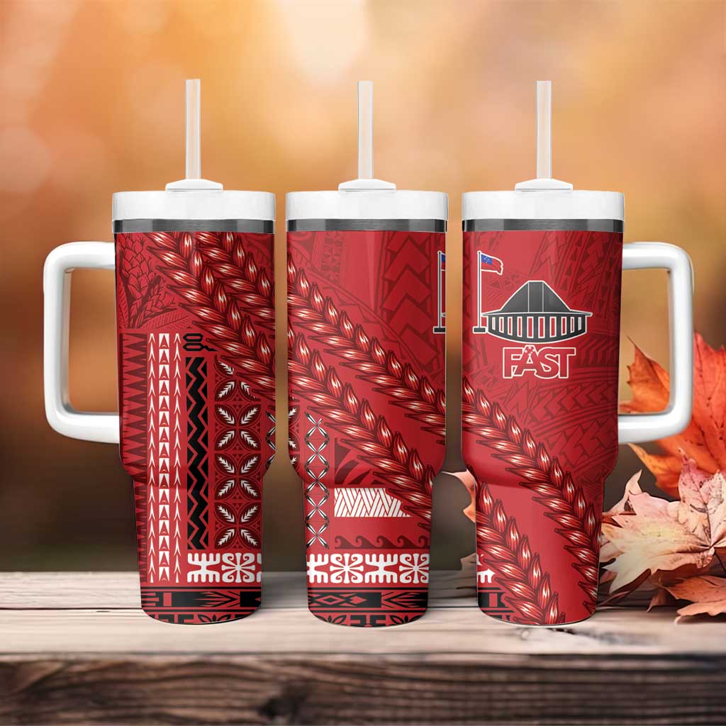 Samoa FAST Siapo Tumbler With Handle Tatau-Ulafala Vines - Polynesian Pride