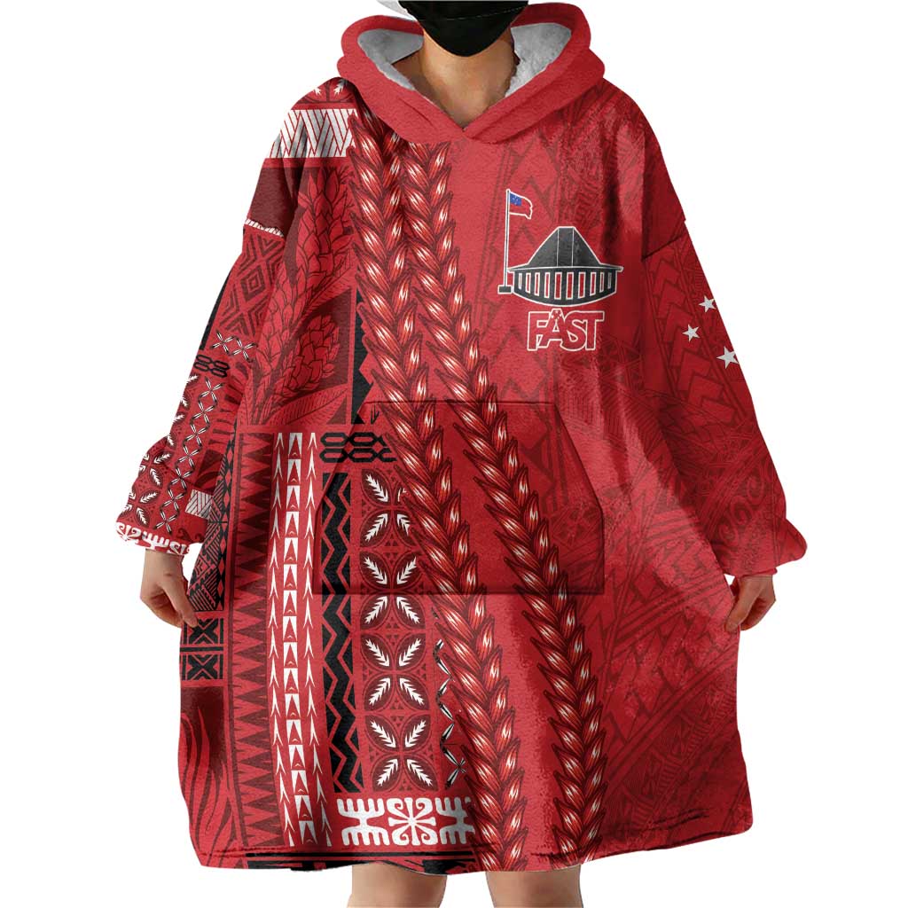 Samoa FAST Siapo Wearable Blanket Hoodie Tatau-Ulafala Vines - Polynesian Pride