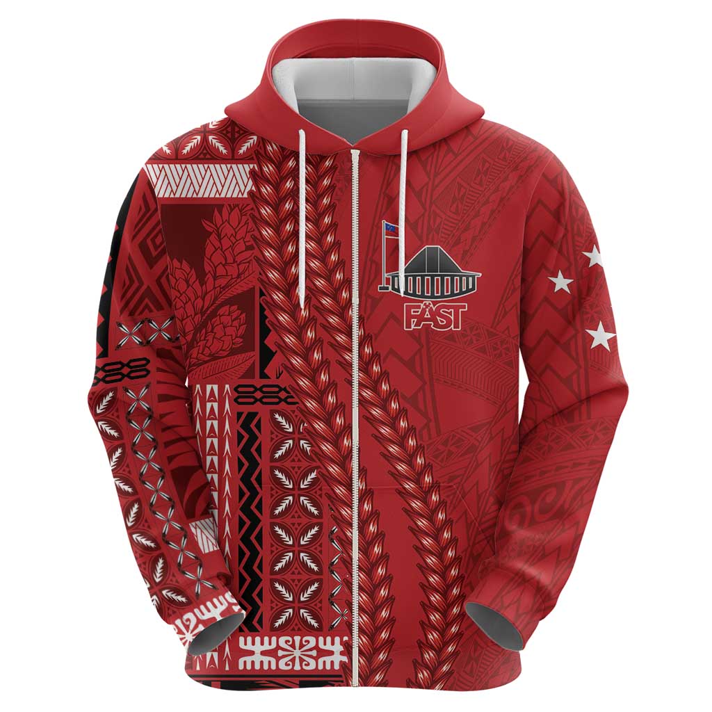Samoa FAST Siapo Zip Hoodie Tatau-Ulafala Vines - Polynesian Pride