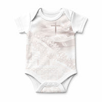 Samoa Lotu Tamaiti White Prayers Baby Onesie Floral Mamanu Siapo