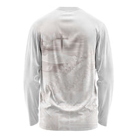 Samoa Lotu Tamaiti White Prayers Long Sleeve Shirt Floral Mamanu Siapo