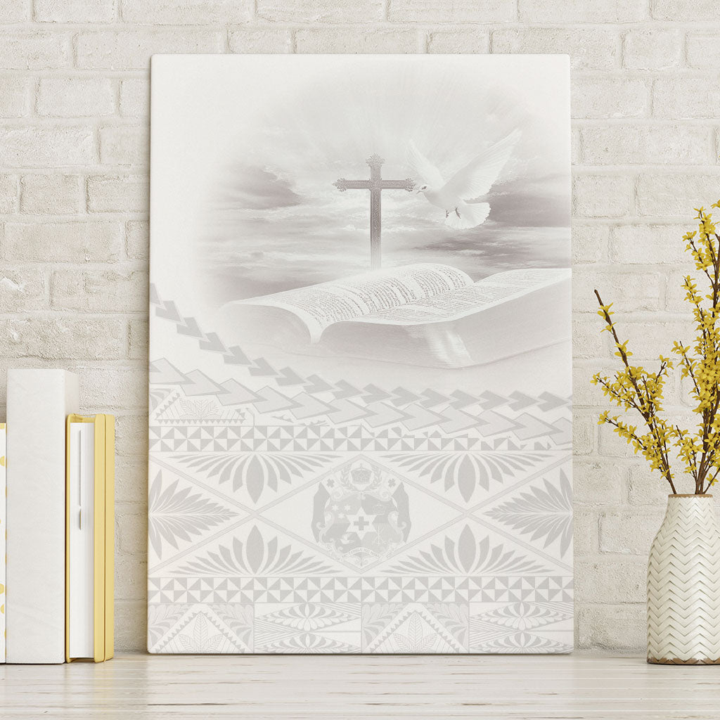 Tonga White Sunday Fakame Canvas Wall Art Tokelaufeletoa Kupesi