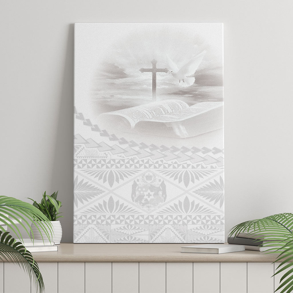 Tonga White Sunday Fakame Canvas Wall Art Tokelaufeletoa Kupesi