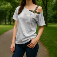 Tonga White Sunday Fakame Cross Shoulder Shirt Tokelaufeletoa Kupesi LT7 - Polynesian Pride