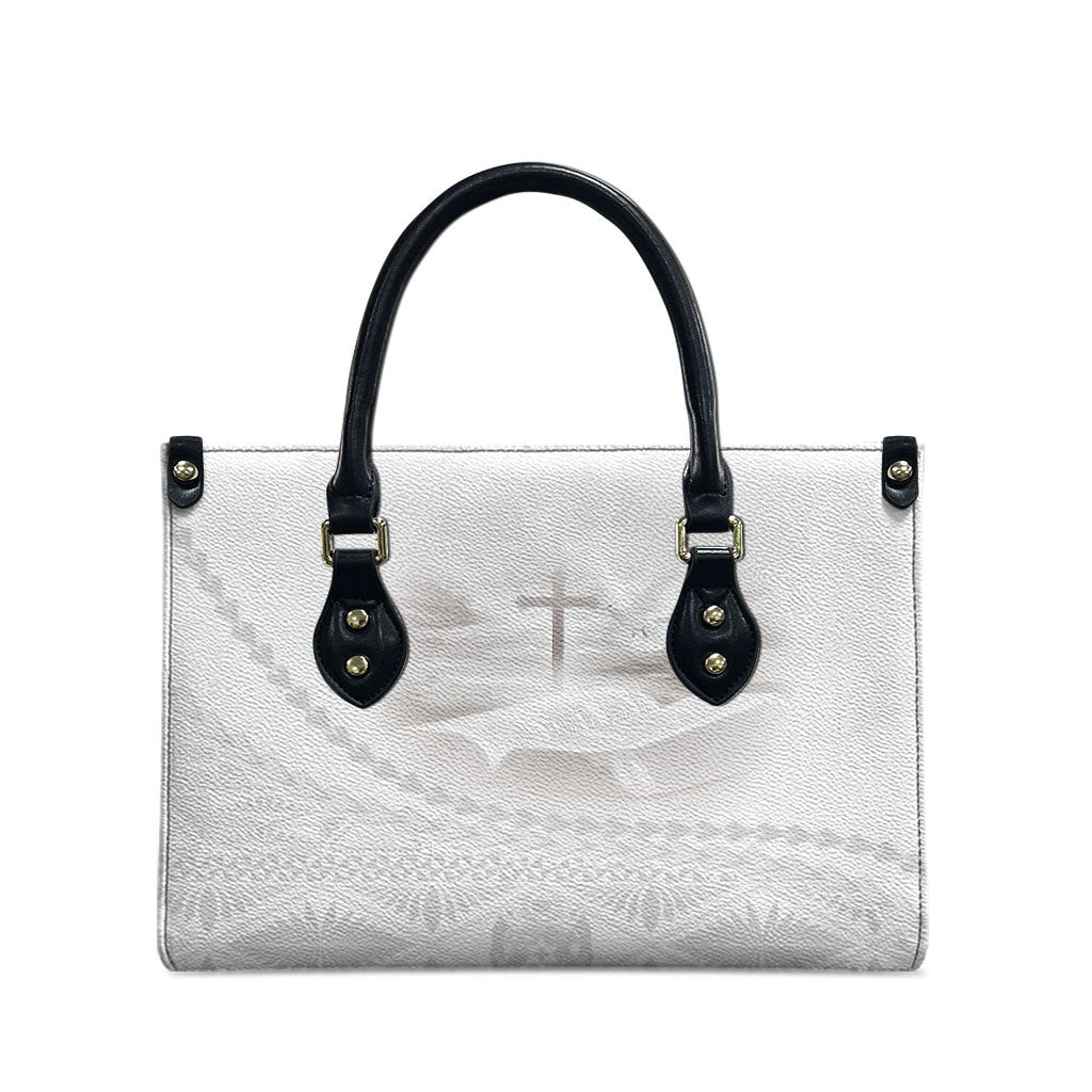 Tonga White Sunday Fakame Leather Bag Tokelaufeletoa Kupesi