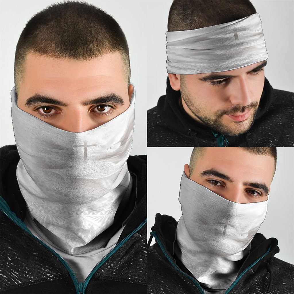 Tonga White Sunday Fakame Neck Gaiter Tokelaufeletoa Kupesi