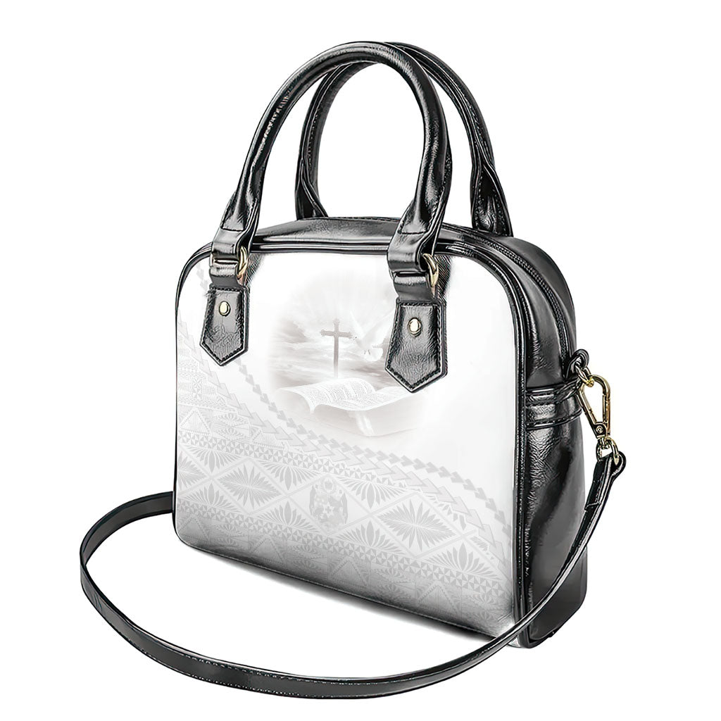 Tonga White Sunday Fakame Shoulder Handbag Tokelaufeletoa Kupesi