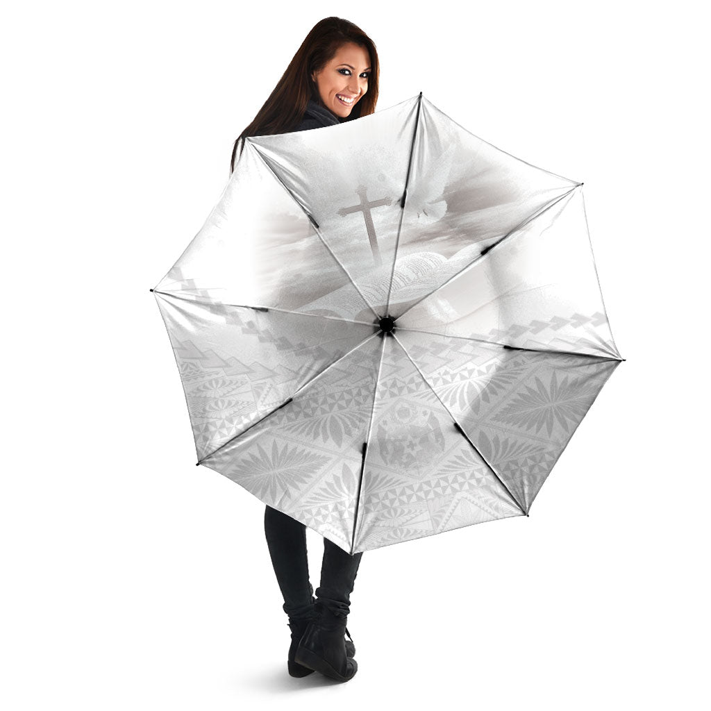 Tonga White Sunday Fakame Umbrella Tokelaufeletoa Kupesi