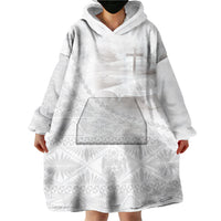 Tonga White Sunday Fakame Wearable Blanket Hoodie Tokelaufeletoa Kupesi